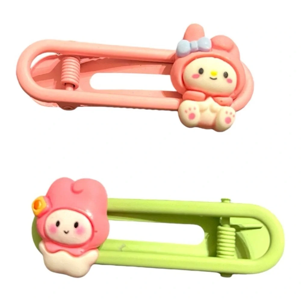 Handmade My Melody-Inspired Hair Clips (2-Pack)